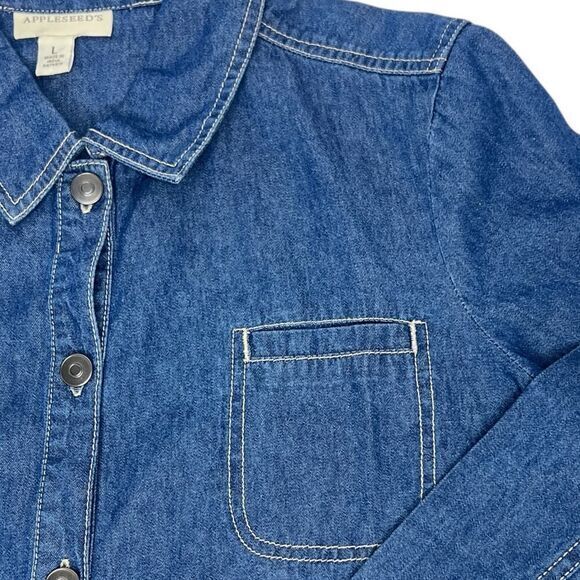 APPLESEEDS Barn Jacket Denim Jacket Jean Jacket Size Large - Picture 5 of 8